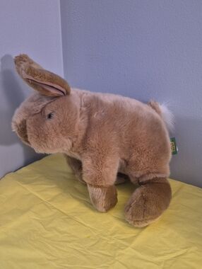 Plush Brown Bunny Toy for Small Pets - Soft Tan Rabbit